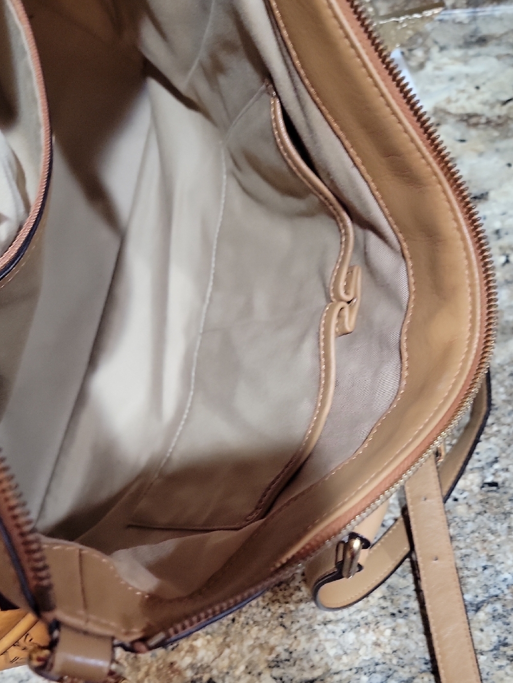 🌵MCM Cognac Brown Visetos Monogram Shoulder Bag/Crossbody - Picture 13 of 14